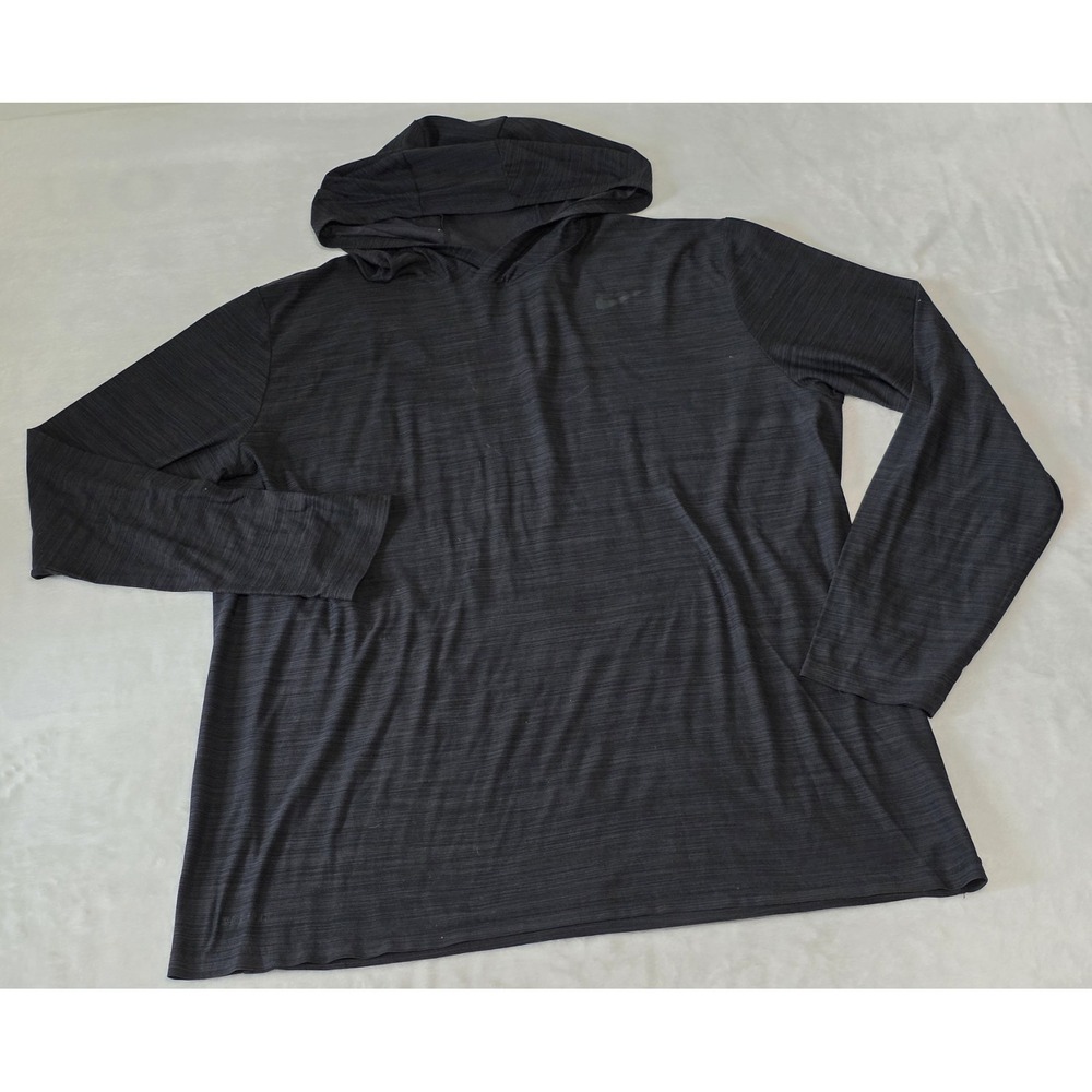 Nike Black Hooded Long-Sleeve Shirt
